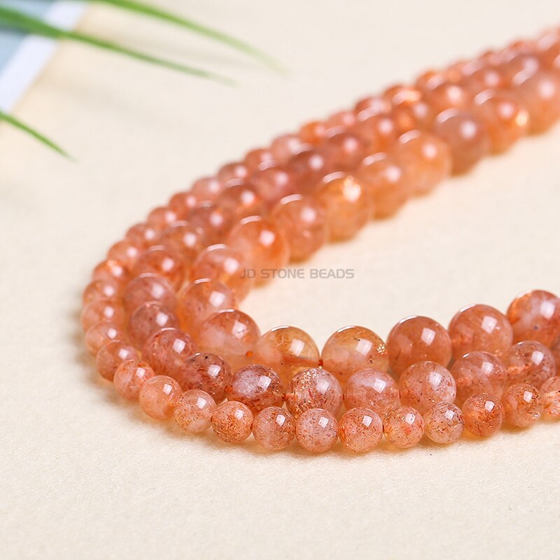 Fancy Gold Sunstone Beads Orange Moonstone 4-10mm size Loose Gemstone Accessory For Jewelry Making