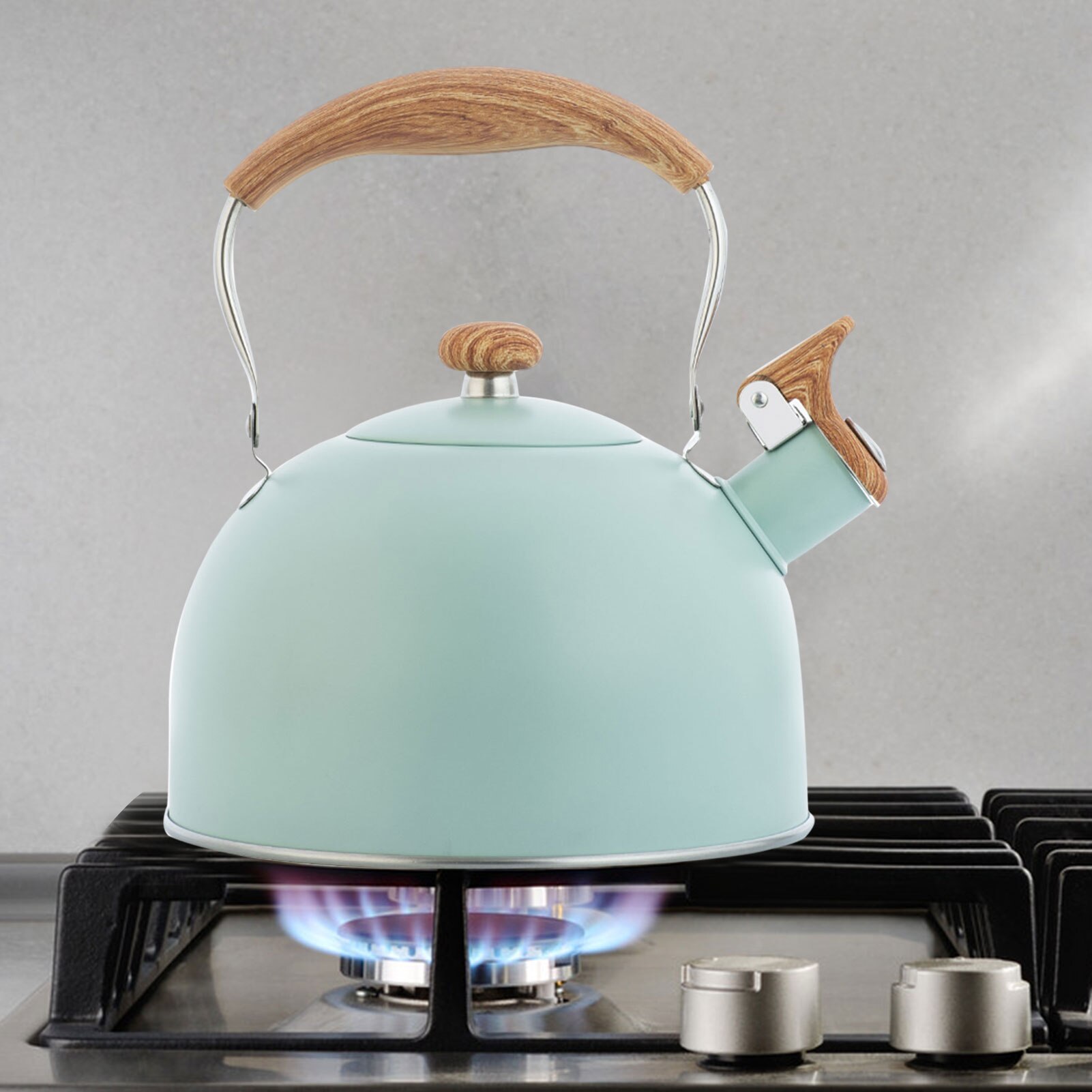 2.5L Stainless Steel Whistling Tea Kettle Food Grade Teapot For Make Tea Boil Water Compatible Gas Stoves Induction Cooker