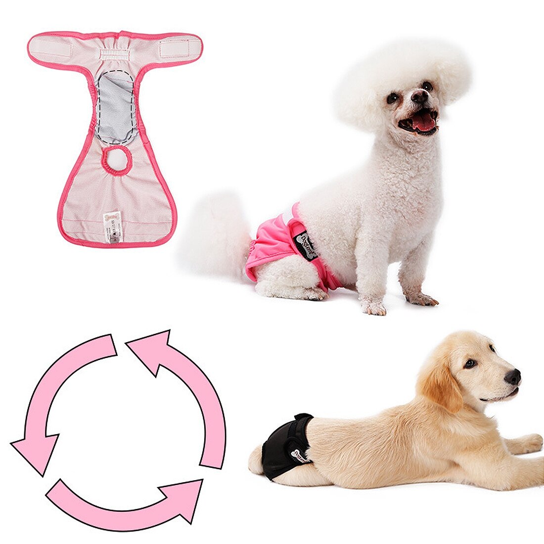 Dog Diapers Female Dog Shorts Breathable Physiological Pants Female Diaper Dog Sanitary Pants Underwear Briefs for Dogs