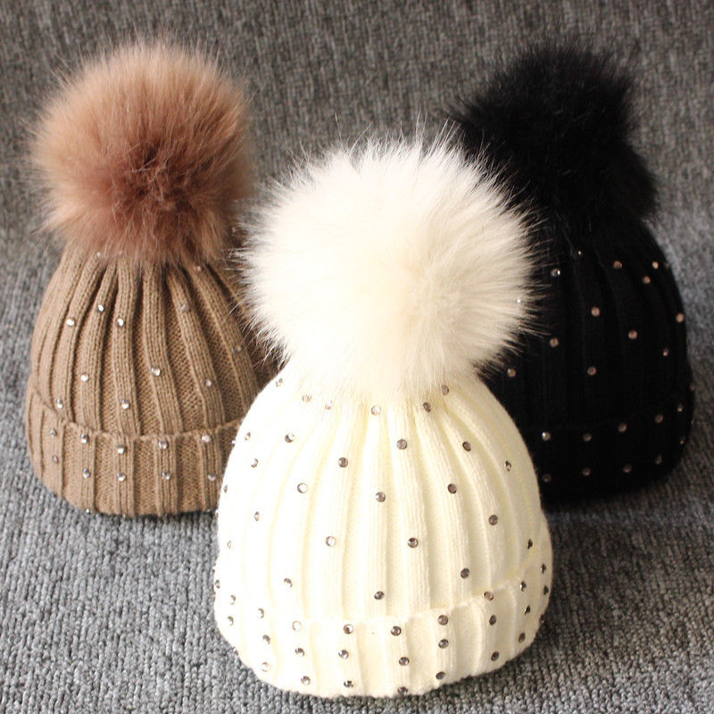 Gorro para crianças pudcoco, gorro quente de inverno para meninas e meninos