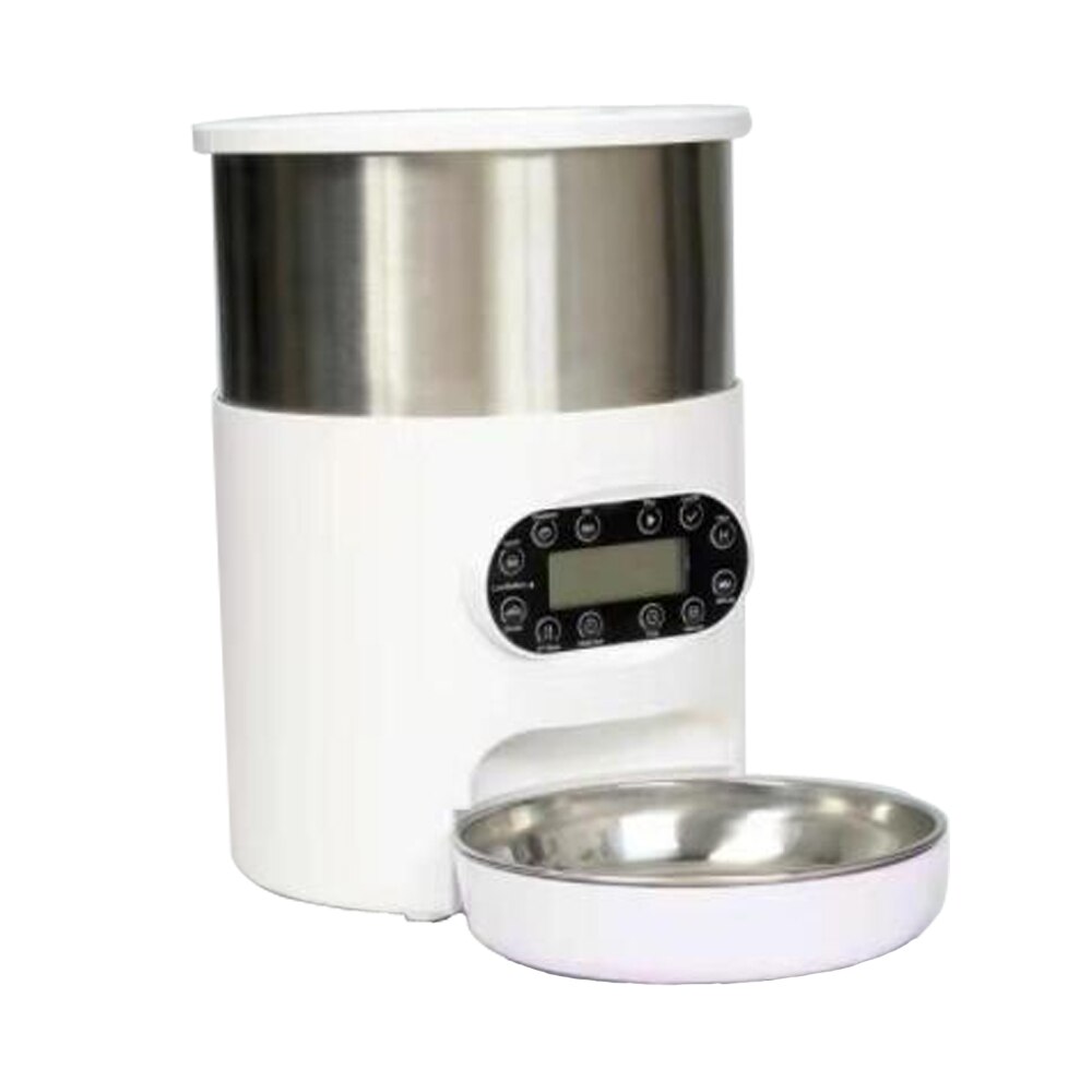 6l 4.5l 3.5l automatisk smart slow food foderautomat til kæledyr timing foderautomat kat hund elektrisk tørfoder dispenser foder 24 timers timer: 3l foderautomat c