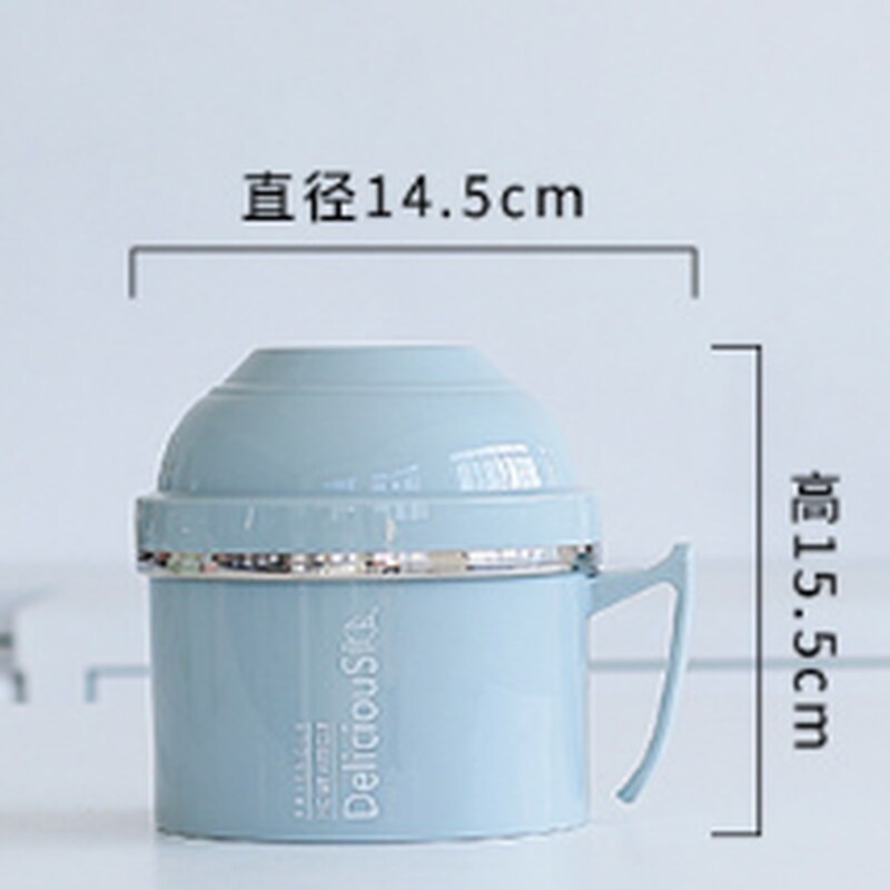 1200Ml Lunchbox Voedsel Bento Box Rvs 2 Lagen Microwaveable Voedsel Container Rijstkom Soep Kommen Instant Noodle kom