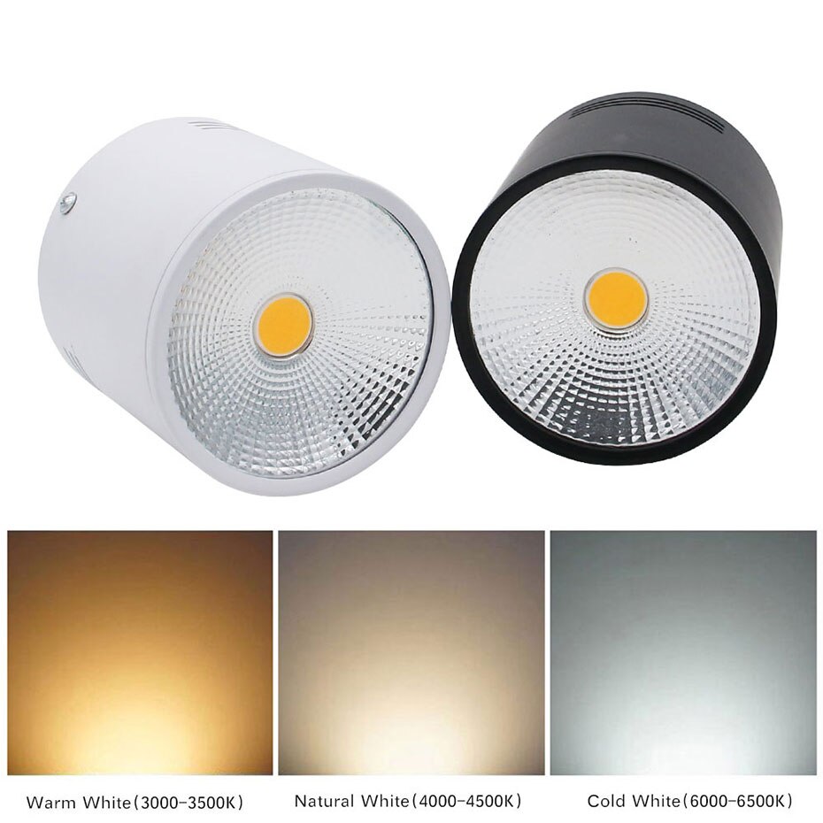 Oppervlak Gemonteerde Led Downlight 3W 5W 7W 10W 15W Plafondlampen Spot Licht AC85-265V Binnenplafond Down Licht Decor Verlichting