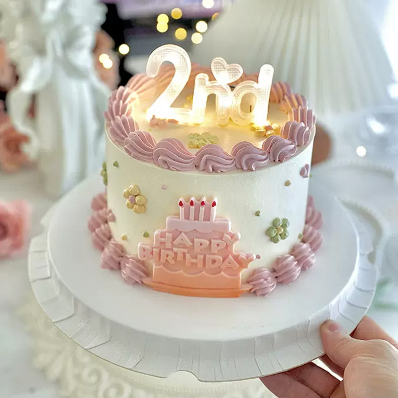 Number Lights Cake Toppers Kids Happy Birthday Cake Decorations Boy Girl 1st 18th LED Light Wedding Anniversary Party Supplies