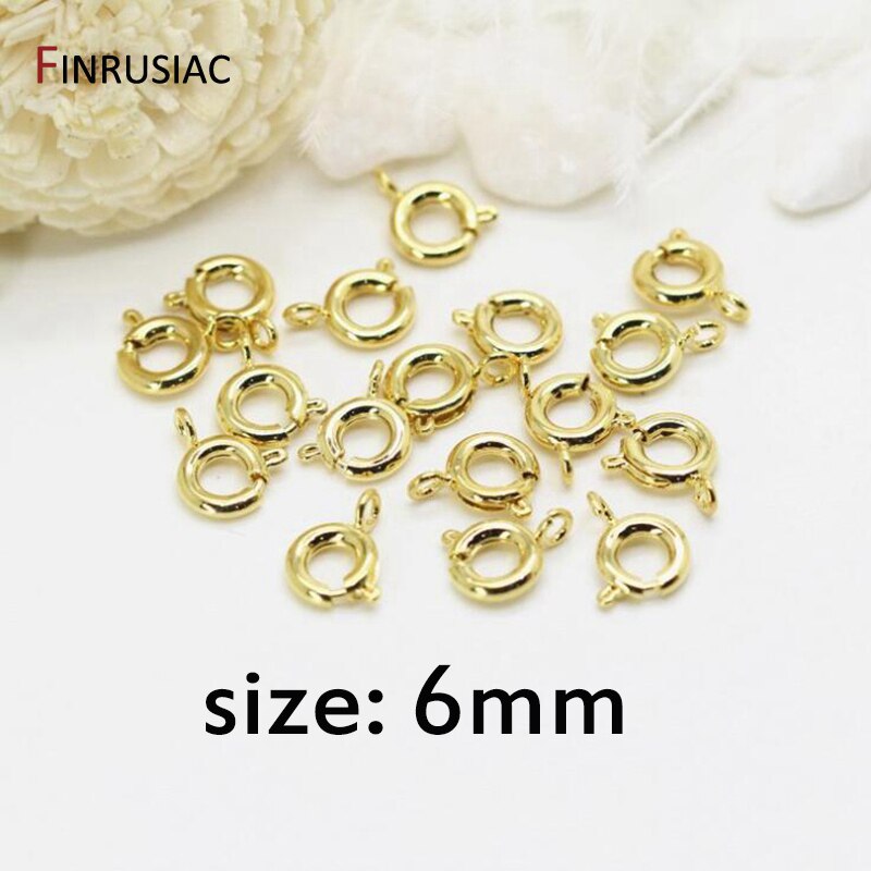 14K Vergulde Karabijn/Lente Sluitingen Voor Sieraden Maken Diy Craft: 14k gold-6mm-10pcs