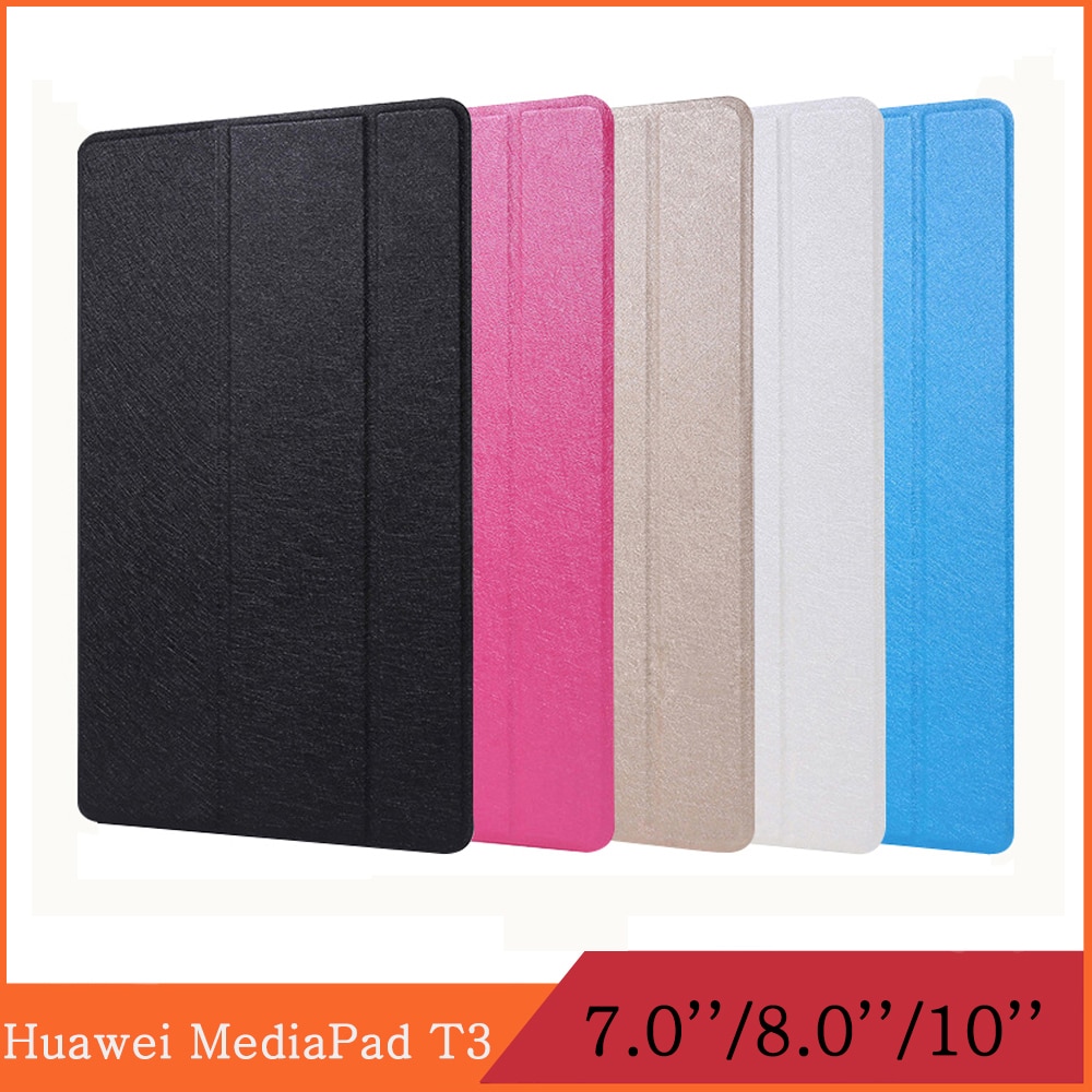 Funda til huawei mediapad  t3 7 3g wifi 7.0 8.0 9.6 10 bg2-u03/u01/w09 kob -l09/w09 ags -w09/l09/l03 flip cover stativ tablet etui