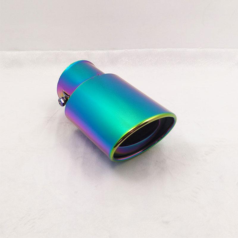 Car Modification Grilled Tail Rear Straight Exhaust Pipe Stainless Steel