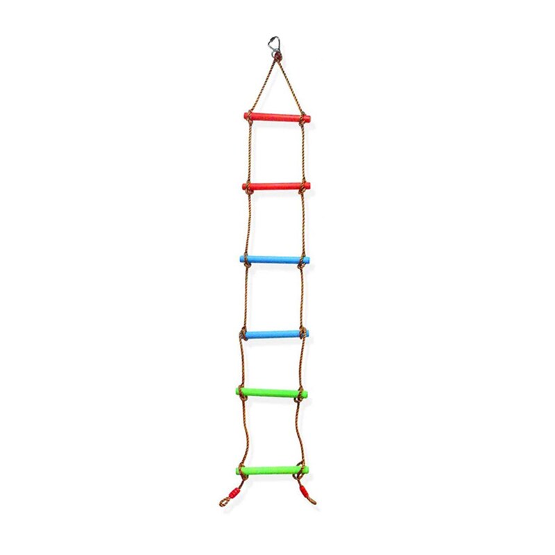 16 Rock Climbing Holds for Kids with Climbing Rope Ladder and 32 Mounting Bolts - Climbing Grips DIY Rock Stone Wall for Kids: SET 5