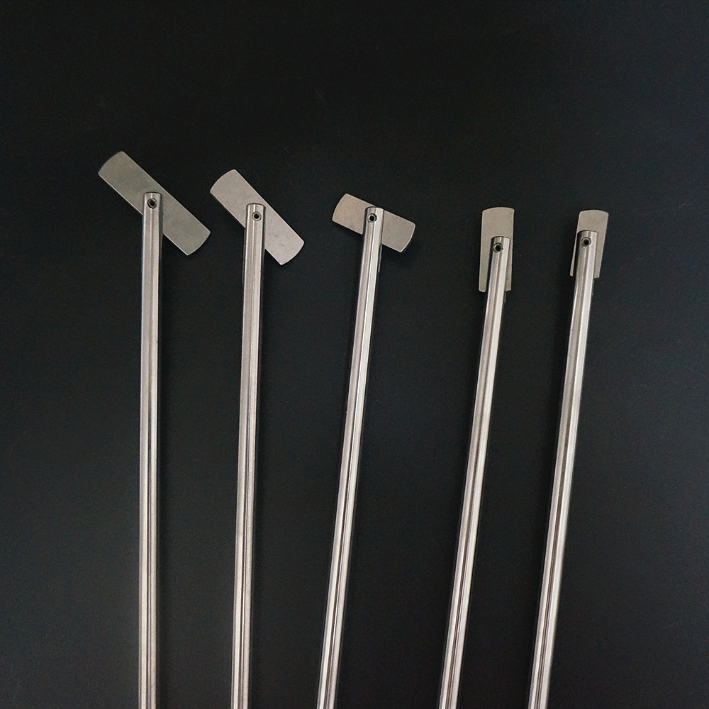 Paleta de acero inoxidable para laboratorio de 1 piezas, cuchilla móvil recta para agitador, mezclador, licuadora, equipo de laboratorio