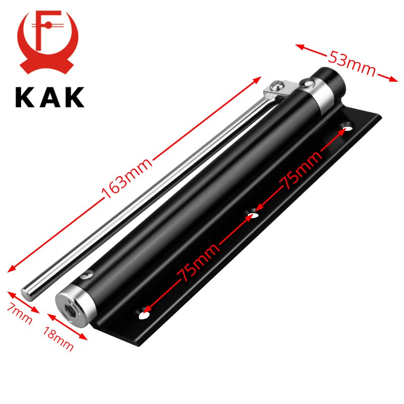KAK 50KG Adjustable Door Closer Aluminum Alloy Automatic Door Spring Closer Soft Close Fire-proof Door Heavy Duty Door Hardware