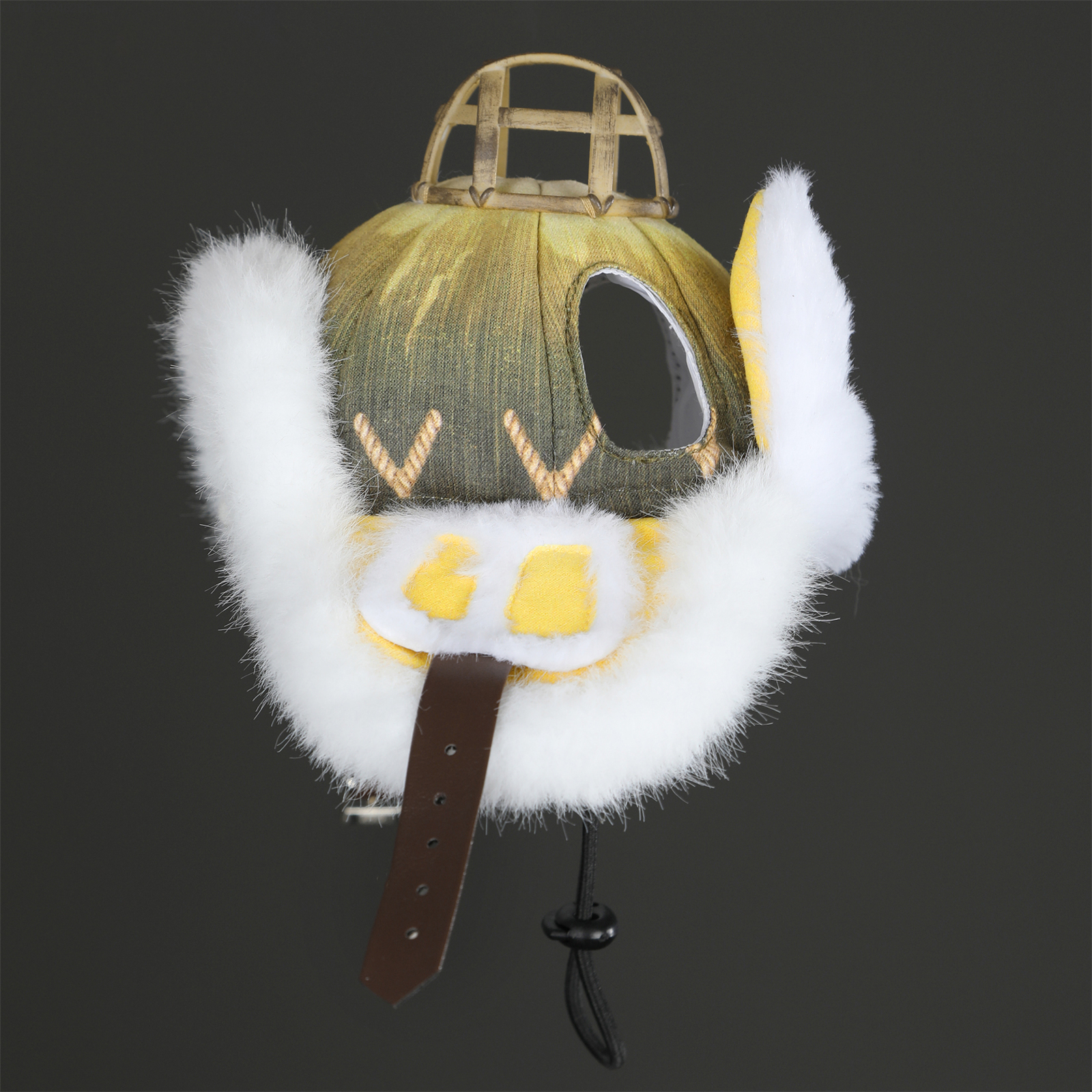 Cappello per animali domestici per gatti Gioco cosplay Cappello per travestimento Peluche peloso Palico Cap Puntelli Puntelli per costumi di carnevale per feste di Halloween