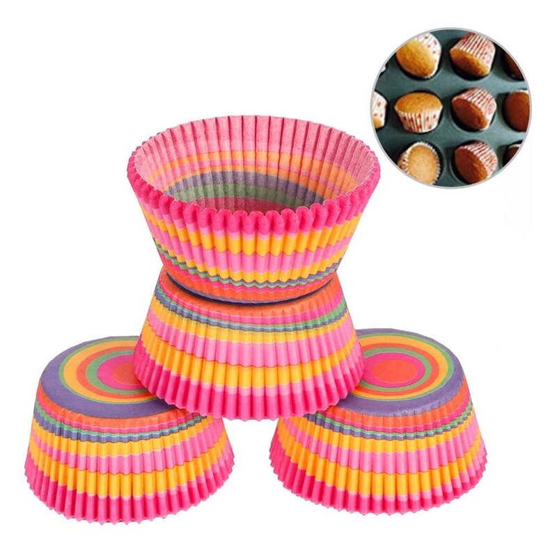 600Pcs Cupcake Cases Baking Cake Paper Wrapper for Wedding Party Birthday Serving Small Cake Dessert Chocolate Cookies