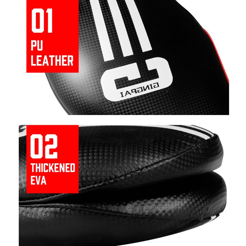 Boa qualidade dupla target mitt taekwondo pads kick boxe alvo karate mma treinamento profissional engrenagem sticke soco mão almofada