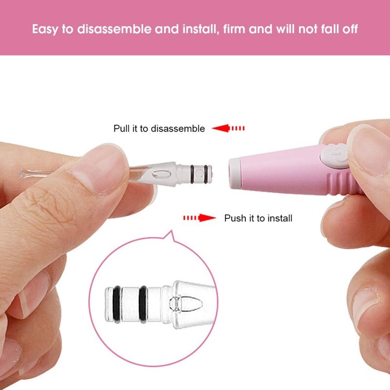 Electric Vacuum Earwax Remover with LED Light Painless Ear Wax Removal Cleaner R66D