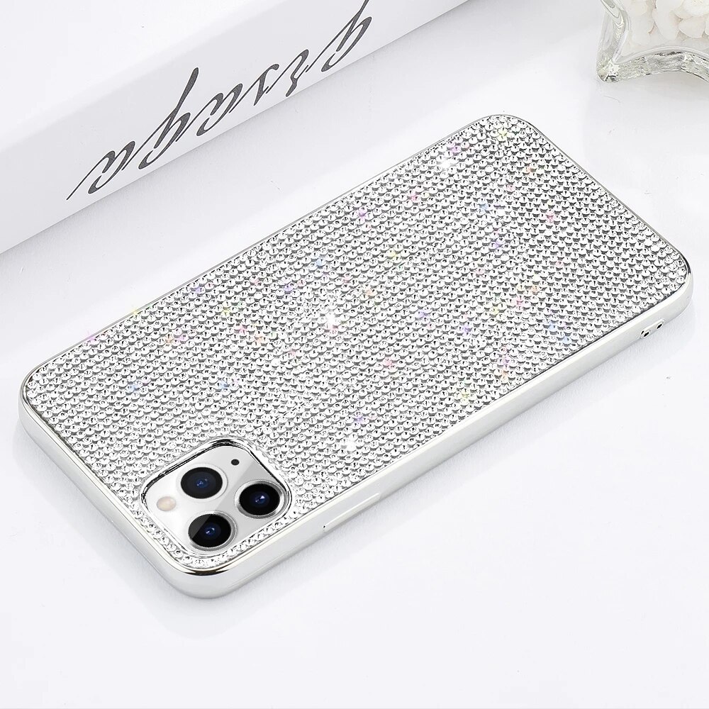 Nuova custodia con strass Glitter Bling per Iphone 13 11 12 Pro Max X XR XSMAX 6 6S 8 7 Plus custodia in cristallo SE2020