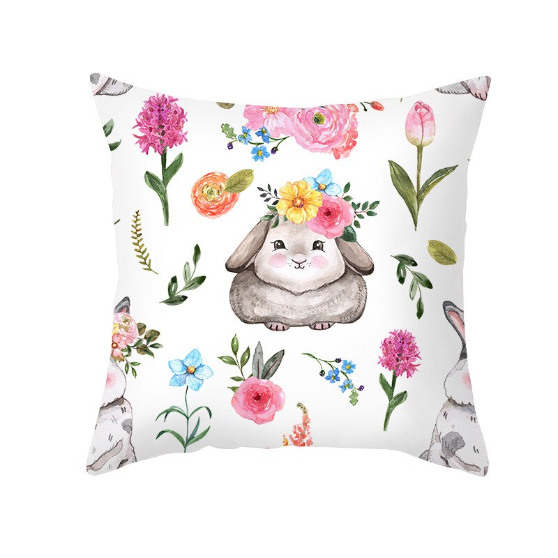 Kids Kussensloop Brief Kussenhoes 45*45 Sierkussen Covers Decor Kussens Bank Polyester Bloemen Home Decor Kussenslopen: 11