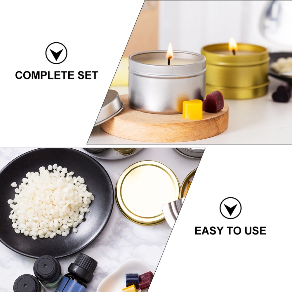 1 Set DIY Candle Making Kit Scented Candle Materials Tinplate Candle Cup