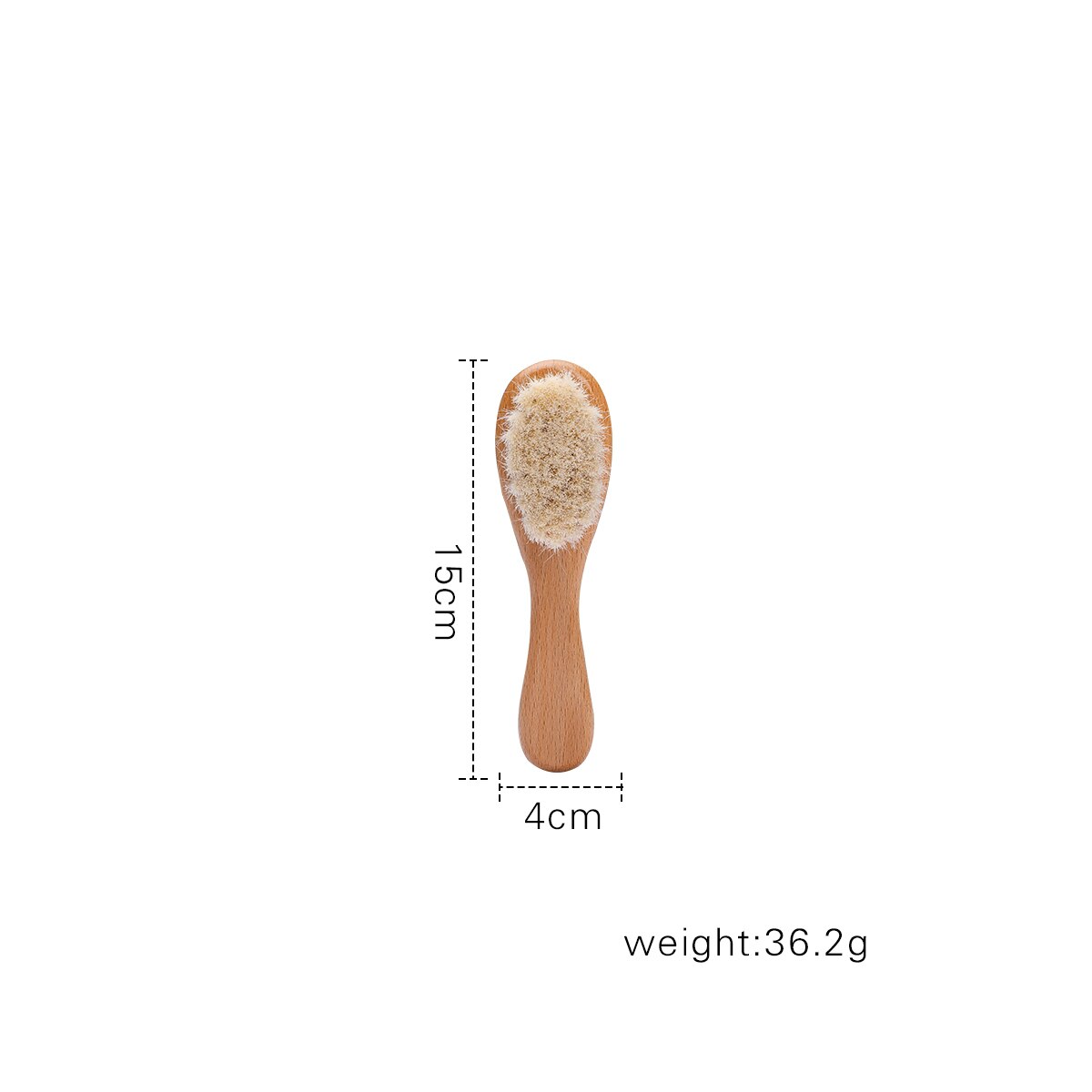 1pc Neugeborene Baby Haar Pinsel und Kamm einstellen Holz Pinsel Natur Wolle Kamm Tragbare Kleinkind Kamm Kopf Massagegerät Für Baby Pflege Produkt: klein brush