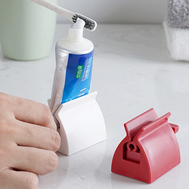 Plastdispenser tandpasta rørpresser badeværelse tilbehør sæt multifunktionel tandpasta let bærbar presser
