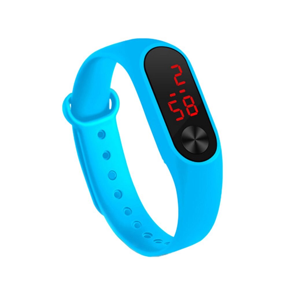Carlota Casual Sport Armband Snoep Kleur Digitale Led Elektronische Horloges Voor Kinderen Zachte Siliconen Horlogeband Voor Kids