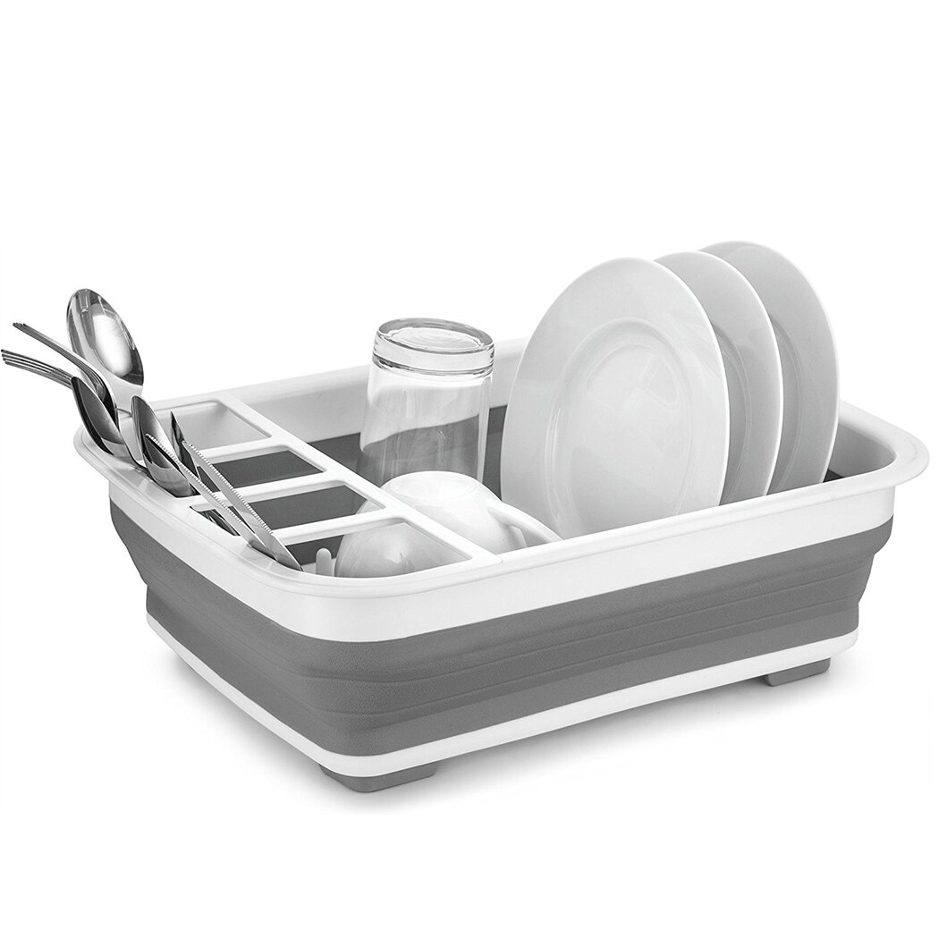 Égouttoir à vaisselle pliable, support de séchage, support de vaisselle, évier de rangement, outils de cuisine
