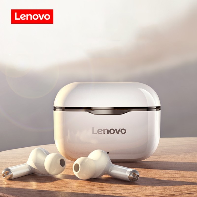 Nuovo auricolare Wireless Lenovo LP1 Bluetooth 5.0 doppia riduzione del rumore Stereo HIFI Bass Touch Control cuffie da 300mAH a lungo Standby