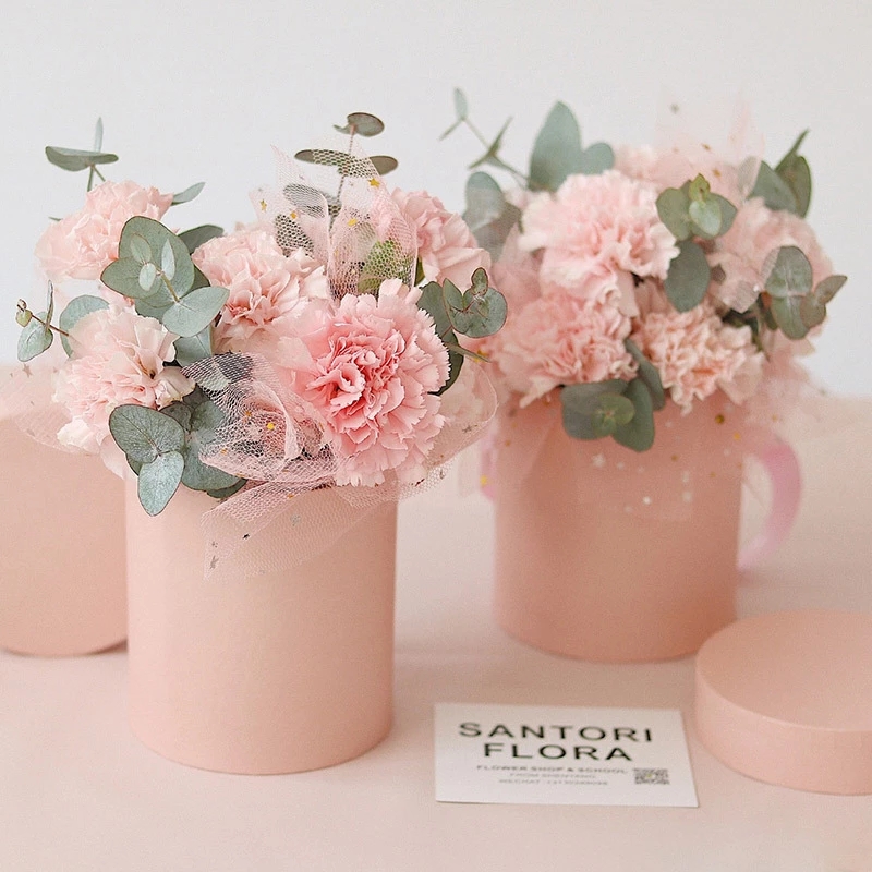 Runde Blumen Kasten Verpackung Papier Kasten Für Hochzeit Rose Strauß Lagerung Dekoration Geburtstag Party Valentinstag Liefert