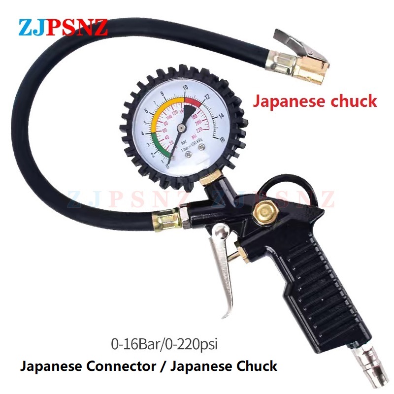 0-220 psi 0-16 bar auto bil japan däck lufttrycksmätare däckinflator däcktryck digital display bildäck tryckmätare: Armégrön