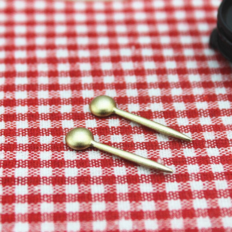 1Pcs 1/12 Mini Alloy Spoon Simulation Kitchen Tools Model Toys for Doll House Decoration Dollhouse Miniature Accessories