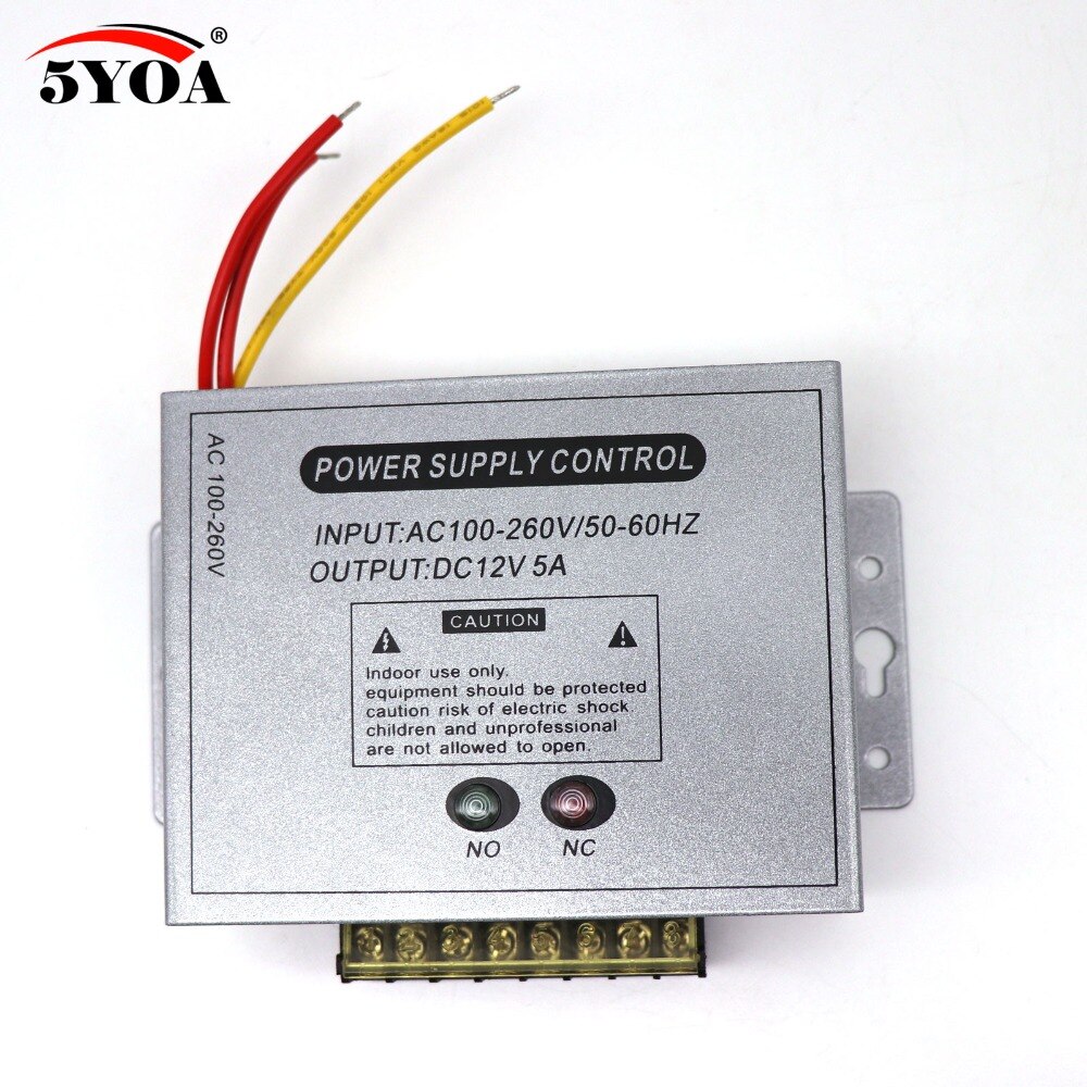 Access Control Power Supply 12V 5A High End Door RFID Fingerprint Supplier Adapter Covertor System Machine DC AC 100~260V