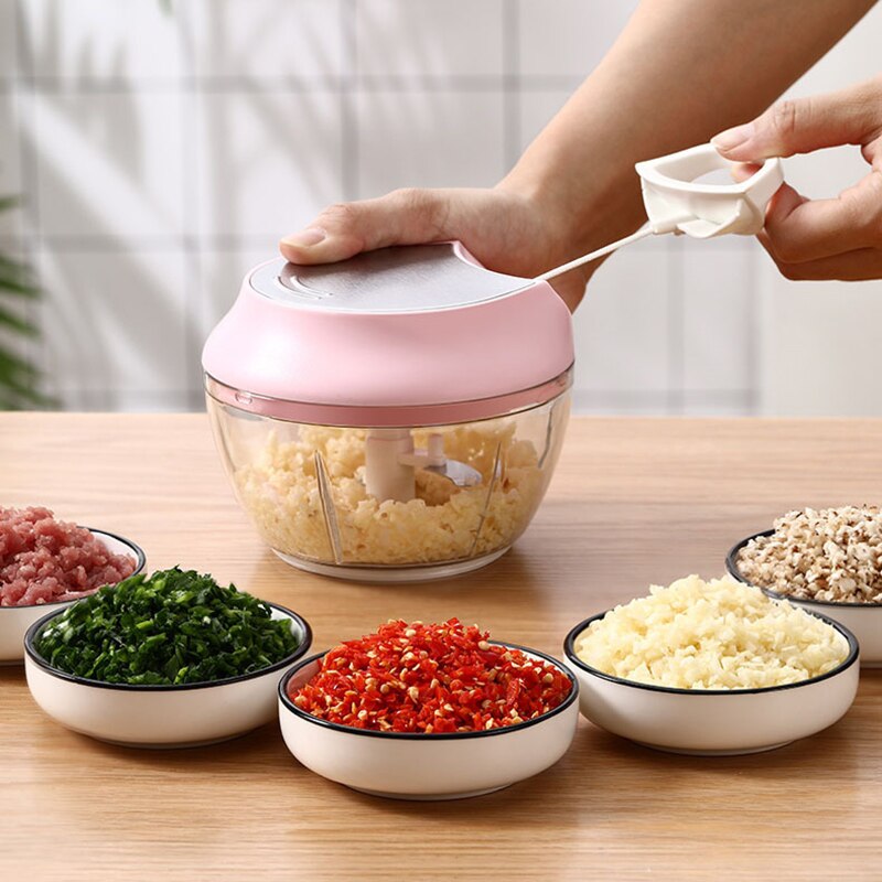 Kjøkken hvitløk grønnsakskutter rivjern mini manuell matte chopper knuser husholdning kjøtt moser skjæreverktøy kjøttdeig mikser makuleringsmaskin