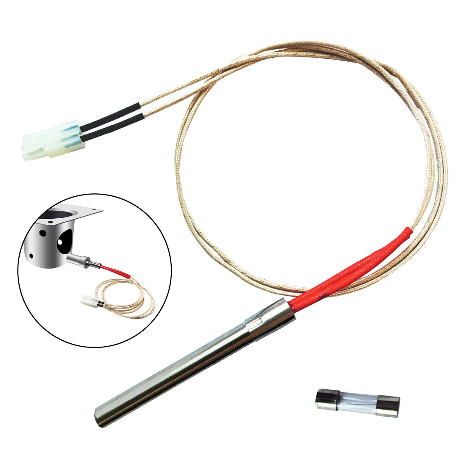 Grill igniter kit with fuses replacement parts for fireplace and pellet