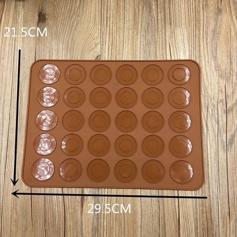1PC Macaroon Kit Macaron Silicone Mat Non-Stick Baking Mold Set 30 Capacity Macaron Pot Cake Decorating Supplies