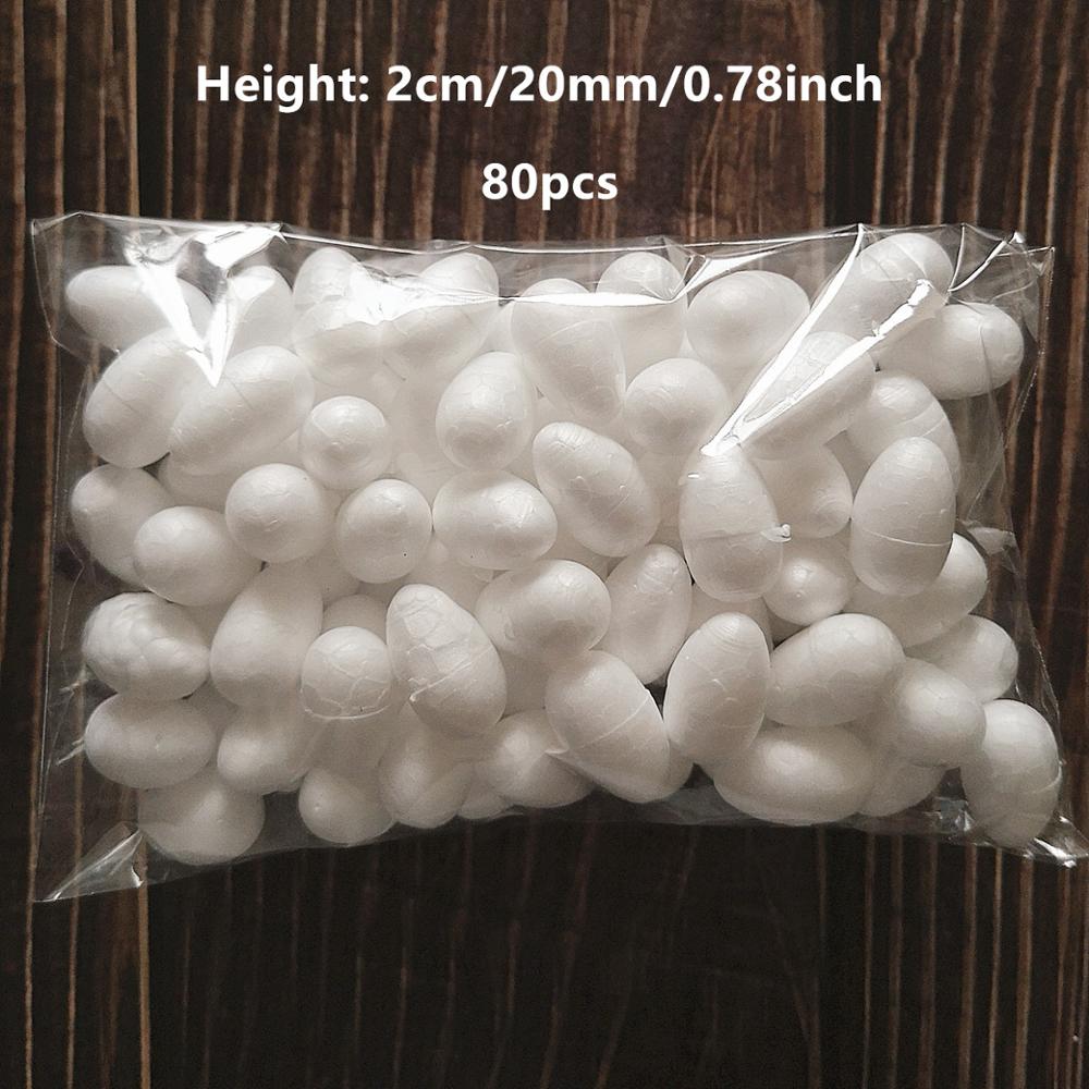 2/2.5/3/4/4.5/5.5cm 10-80pcs Water Modeling Shaped Styrofoam Foam Crafts Flower Heart DIY Handmade White Foam Rose Buds