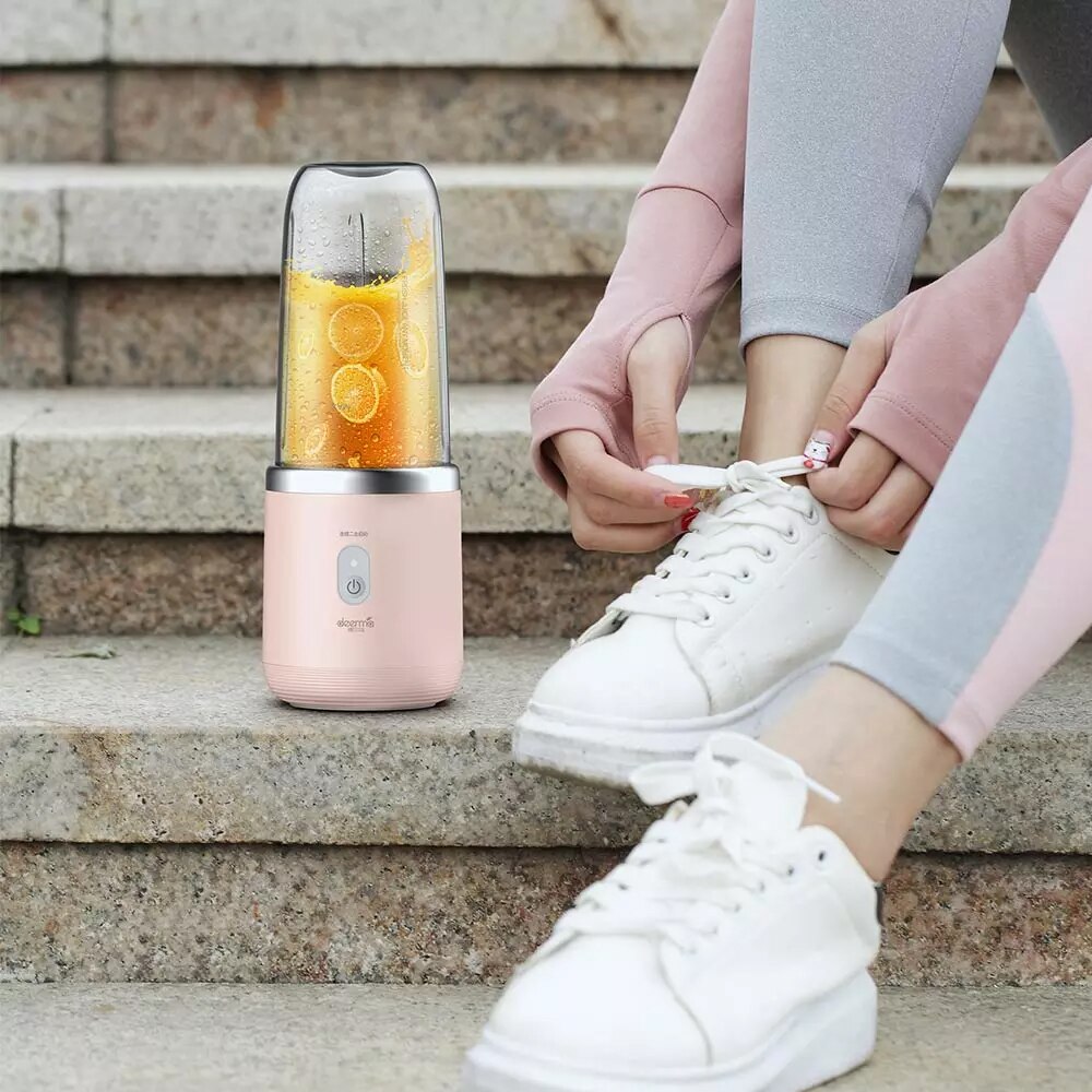 Xiaomi Deerma Portable Blender Electric Juicer Wireless Automatic Multipurpose USB Rechargable Mini Juice Cup Cut Mixer 400M