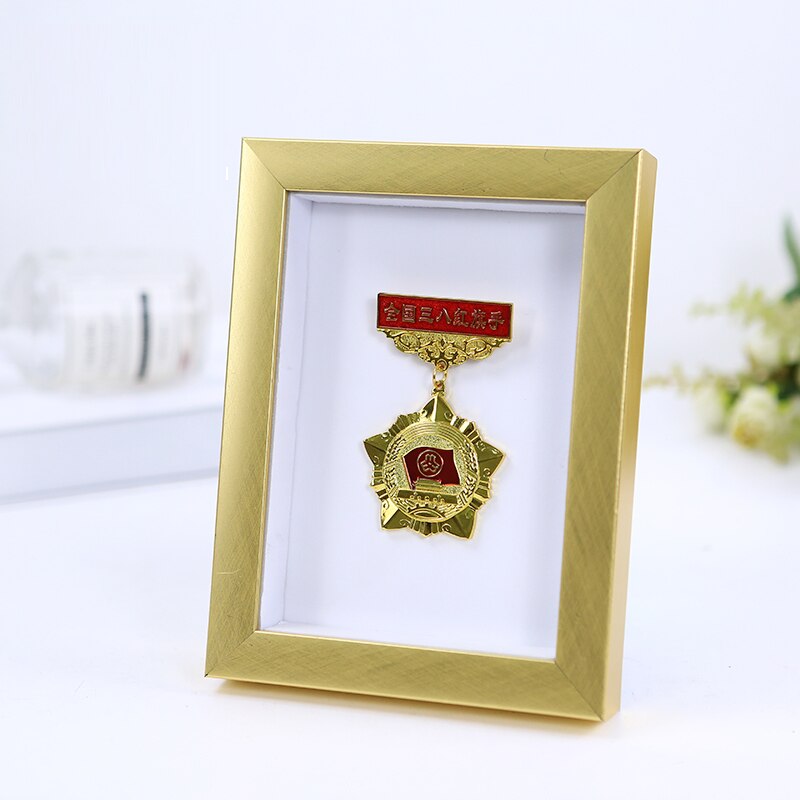 Medal display stand 3D photo frame medal storage display stand Marathon medal medal stand: Gold / 12 inch