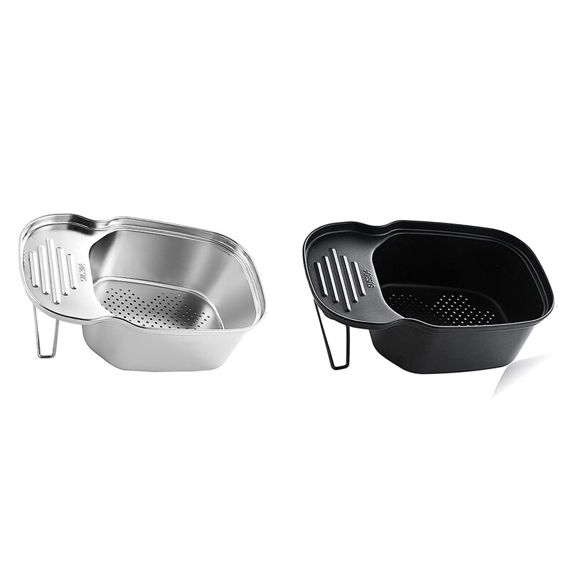Sink Strainer Funnel Drain Basket Multifunctional Saddle-Shaped Left Mesh Stainless Steel Filter