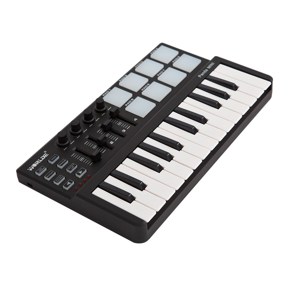 Worlde Panda mini Portable Mini 25-Key USB Keyboard and Drum Pad MIDI Controller Musical instruments