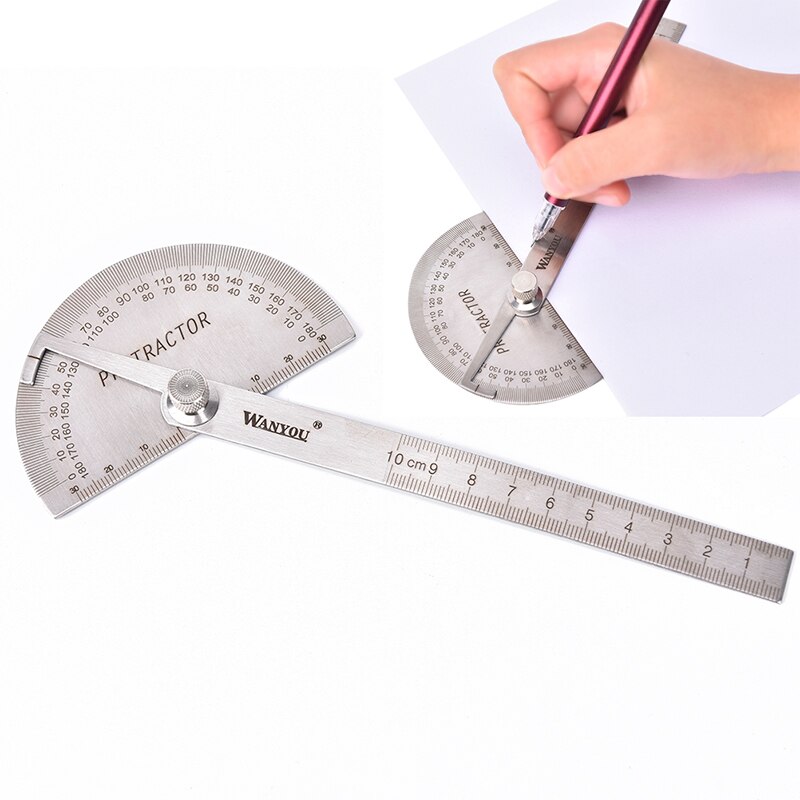 180 degree Protractor Angle Finder Stainless Steel Rotary Measuring Ruler For Woodworking Tools for Measuring Angles