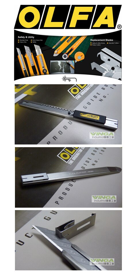 Olfa sac -1 kniv vinkel grafisk konst rostfritt stål skärare glida automatisk lås olfa sac -1 sab -10 olfa sac -1(141b)