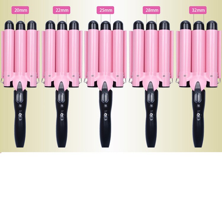 3 Vat Krultang Wand 25Mm Haar Waver Curler Iron Triple Barrels Haar Zwaaien Styling Gereedschap Krimptang Voor diepe Golven