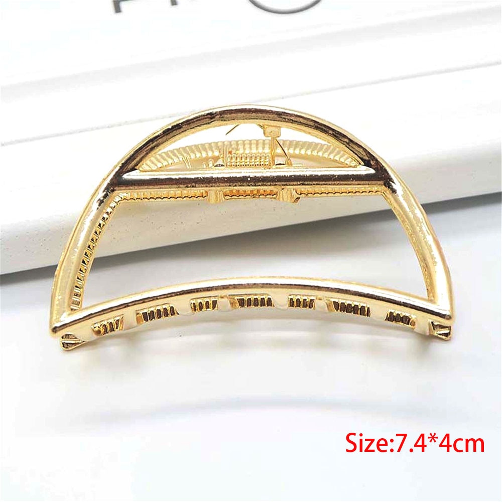 11Styles géométrique cheveux griffe pour femmes filles pinces cheveux crabe métal or pince à cheveux griffe accessoires épingles à cheveux ornement: 3