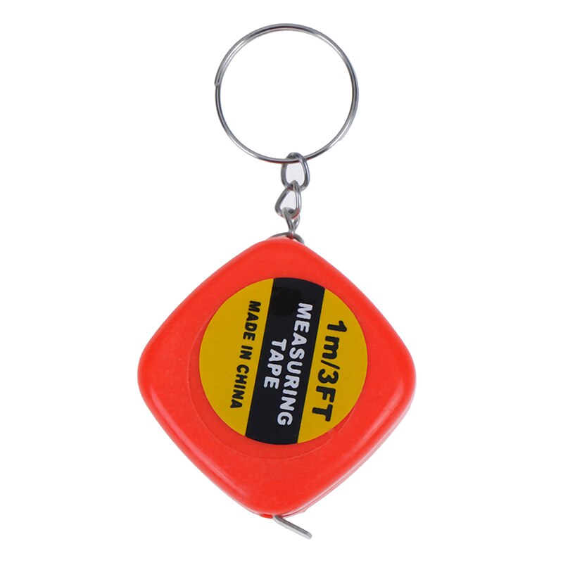 1pc 1m/3ft Easy Retractable Ruler Tape Measure Mini Portable Pull Ruler Keychain: C