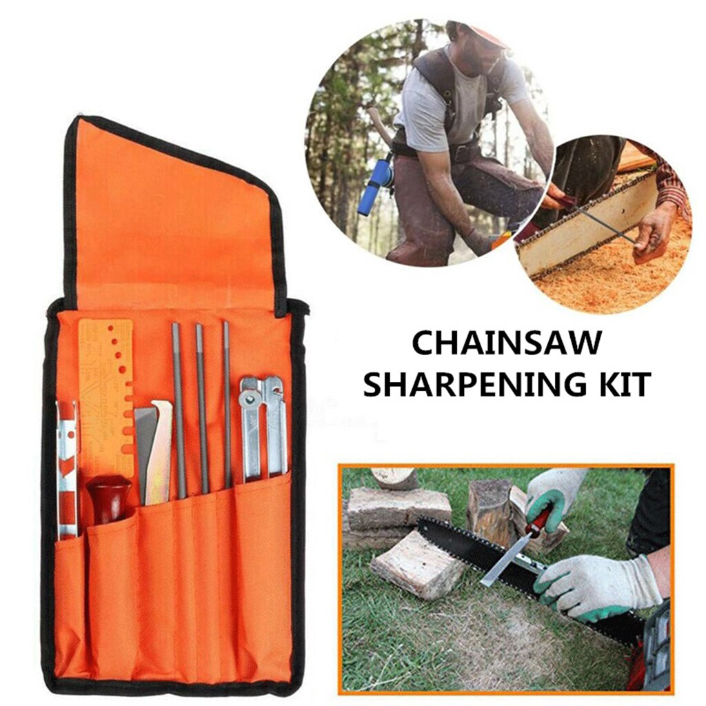 10 Stks/set Kettingzaag Slijpen Bestand Stihl Indienen Kit Keten Scherpen Zag Bestanden Tool