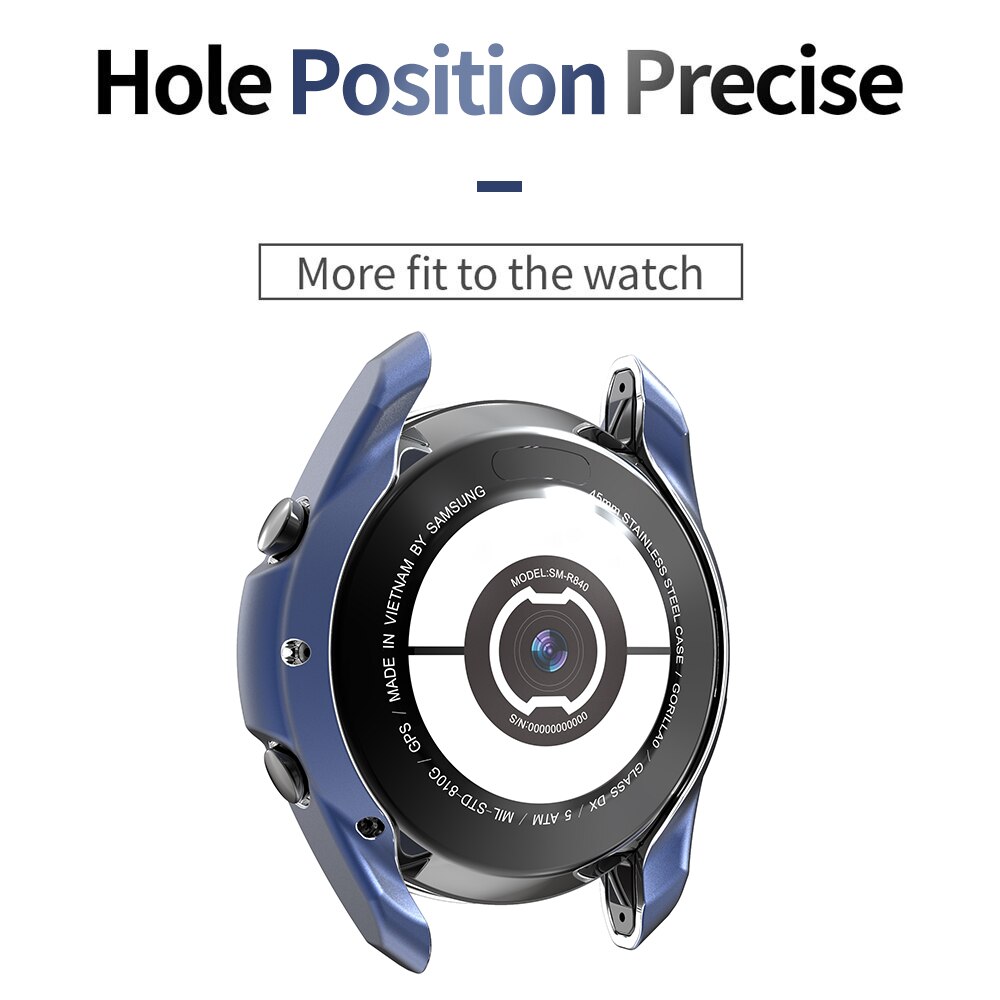 Coque de protection TPU souple et mate pour Samsung Galaxy Watch 3, 45mm, 41mm, cadre léger et fin, antichoc givré