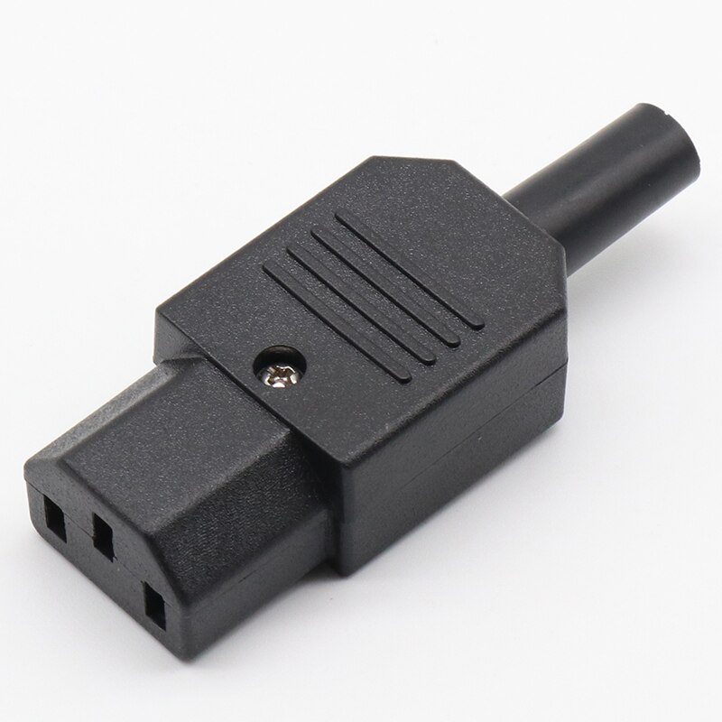 1 pcs Price Black IEC 320 C13 Female Plug Rewirable Power Connector 3pin Socket 10A /250V