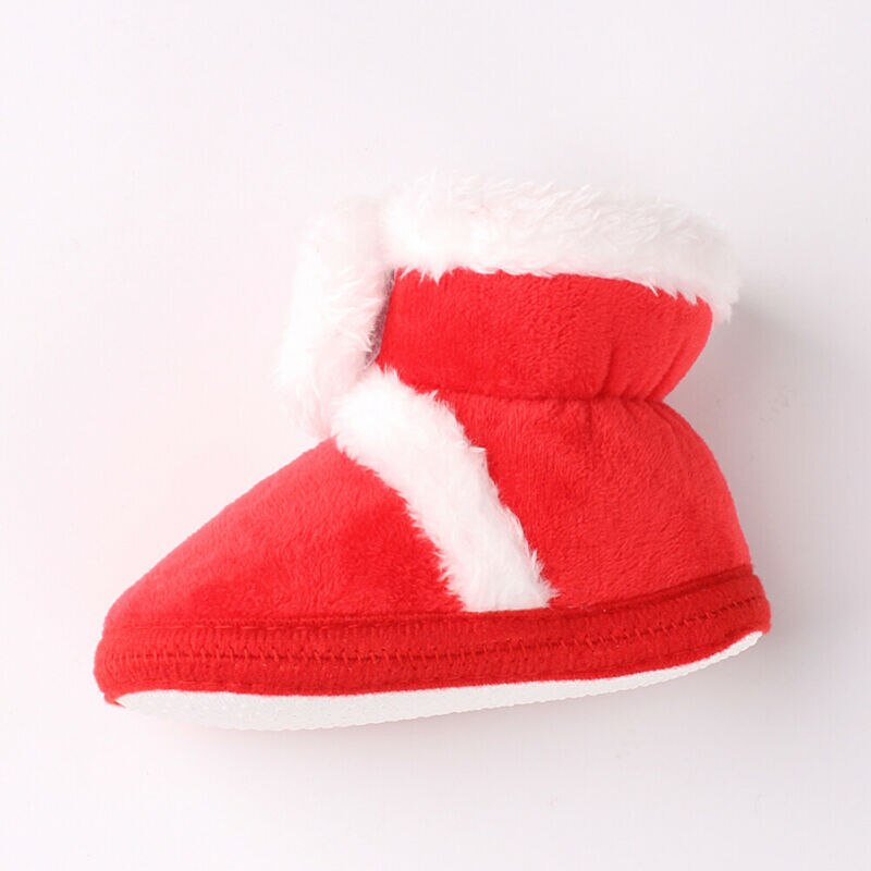 -né bébé fille enfant en bas âge doux fourrure bottes bout rond semelle souple berceau neige chaussures chaussons Prewalker 0-18M