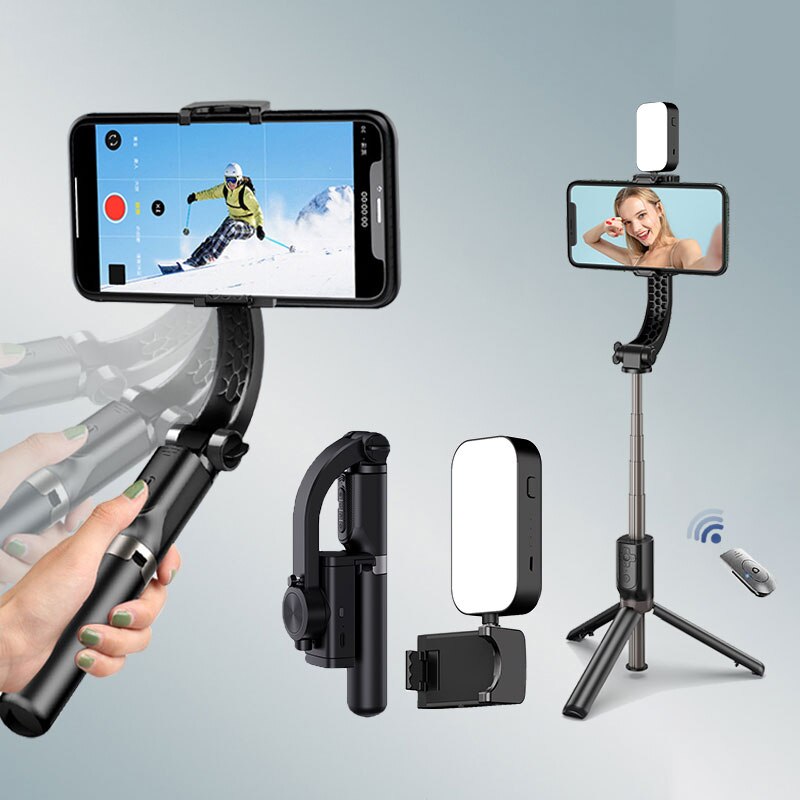 Bluetooth handheld Gimbal Stabilizer For Phone Automatic Balance Selfie Stick Tripod For Smartphone Camera Stabilizers