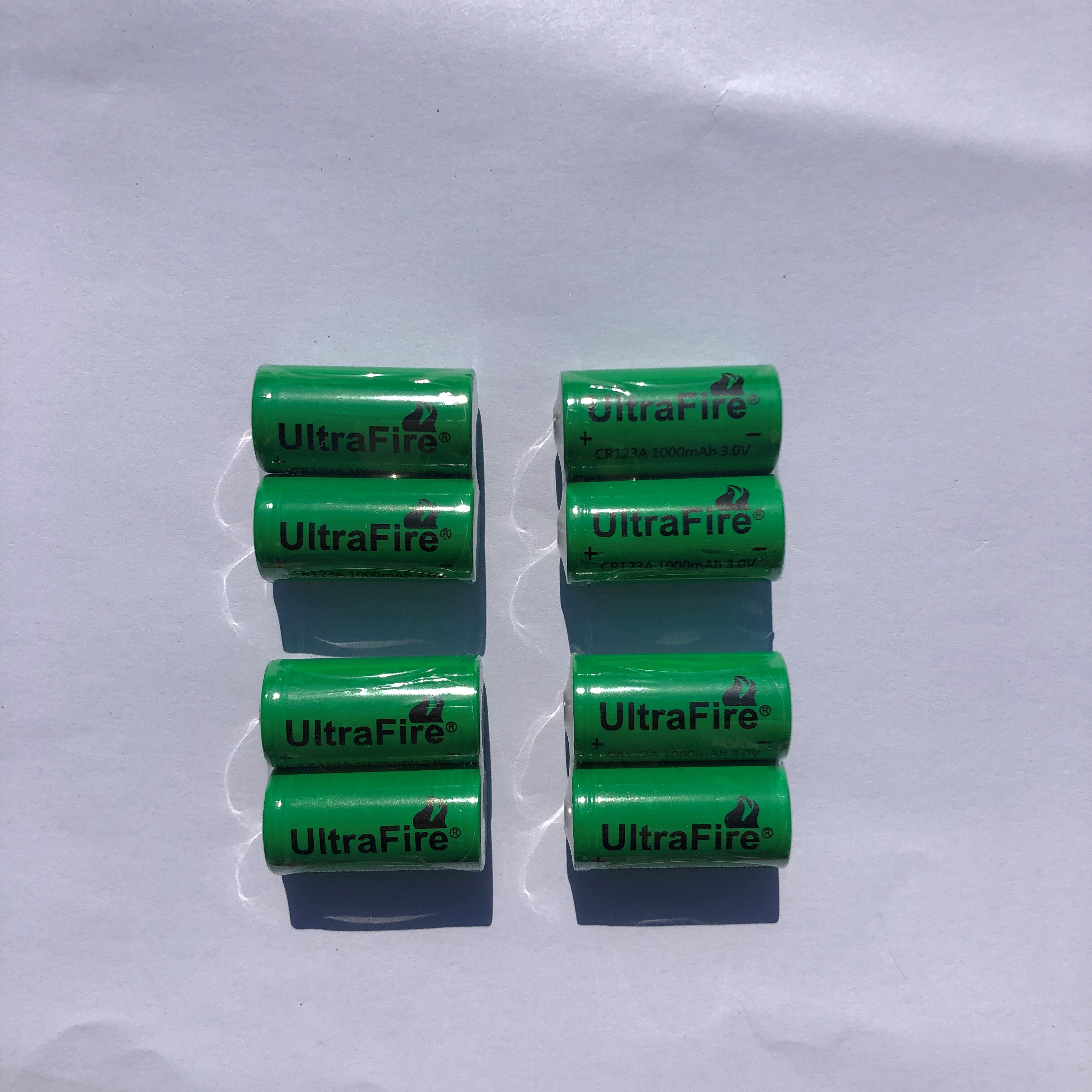 2 -10 pcs. 3V CR123A 16340 1000mah rechargeable battery , digital camera, made a special battery: 8PCS battery