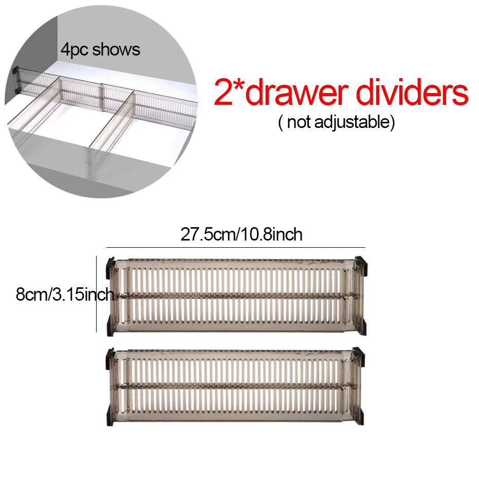 Plastic Knife Block Holder Drawer Knives Forks Spoons Storage Rack Knife Stand Cabinet Tray Kitchen Cultery Organizer: E-2PCS